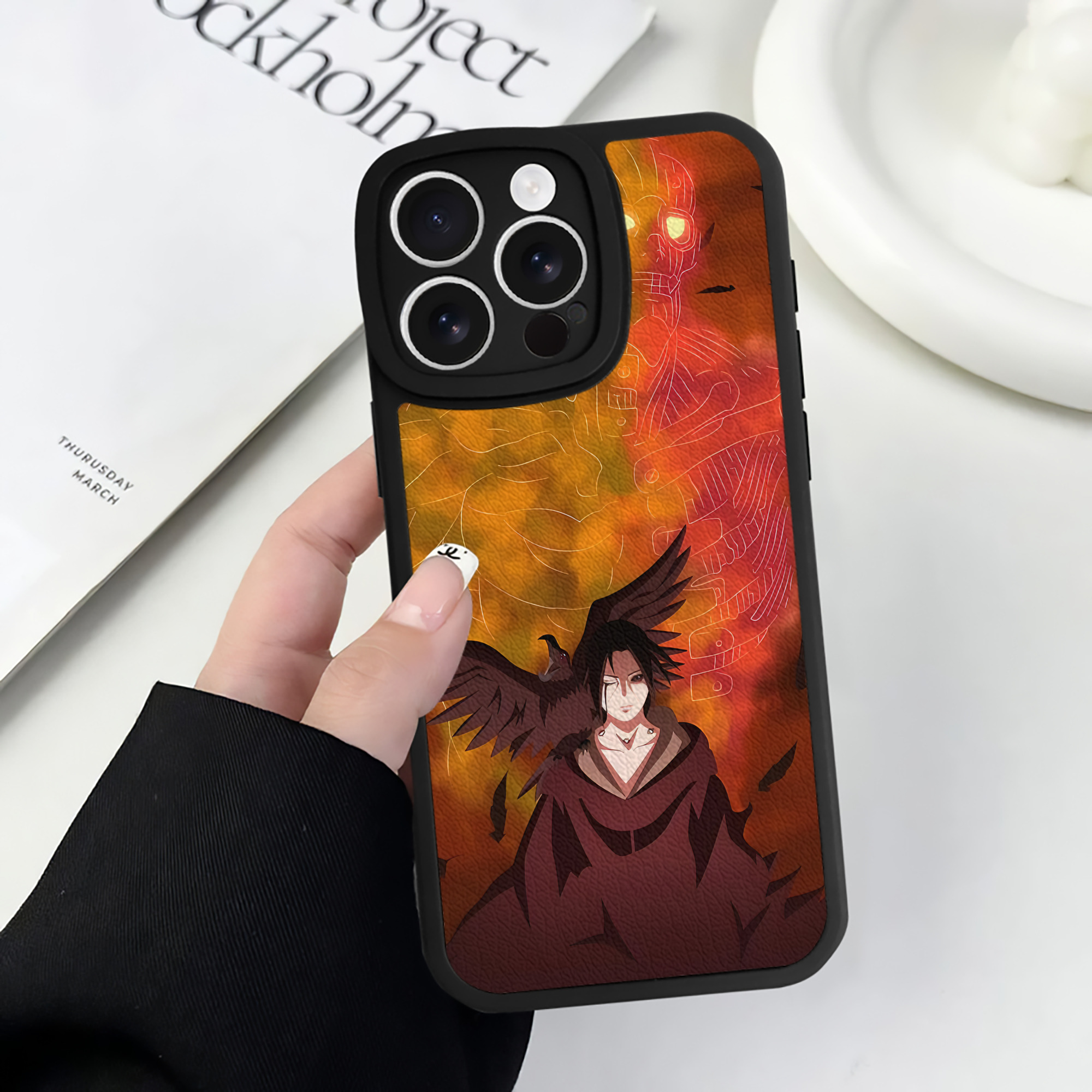 （画像用） NARUTO -ナルト- NARUTO -ナルト- 疾風伝 【iPhone 16シリーズ対応】シリコンスマホケース（レザー調） 材質：シリコン